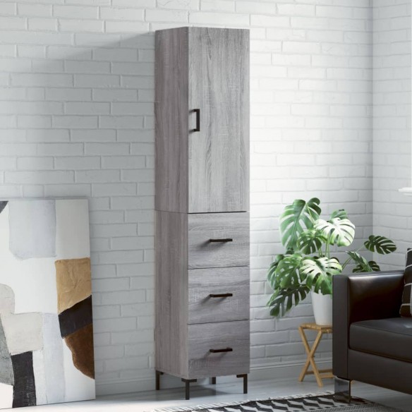 Buffet haut Sonoma gris 34,5x34x180 cm 
