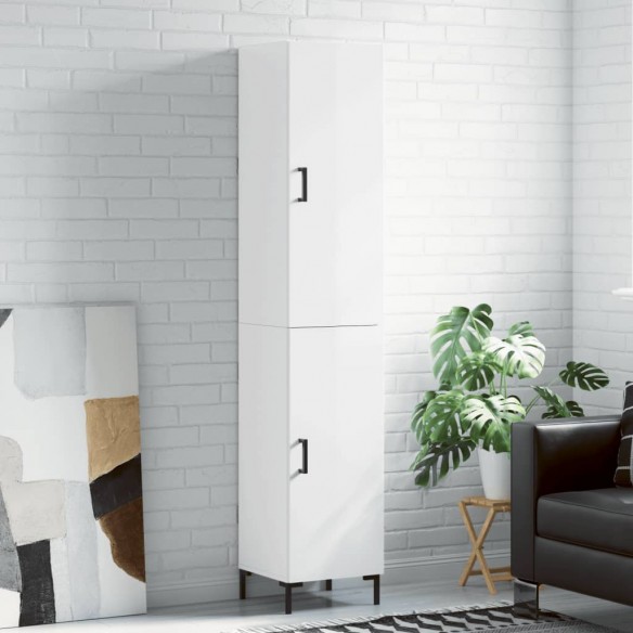 Buffet haut Blanc brillant 34,5x34x180 cm 