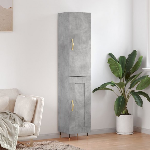 Buffet haut Gris béton 34,5x34x180 cm 