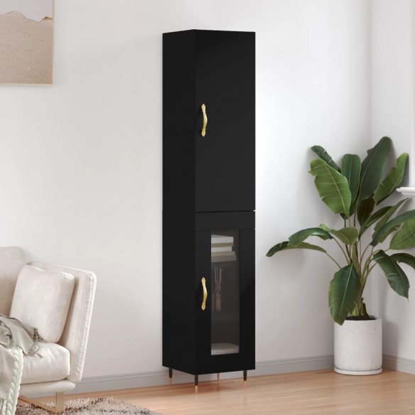 Buffet haut Noir 34,5x34x180 cm 