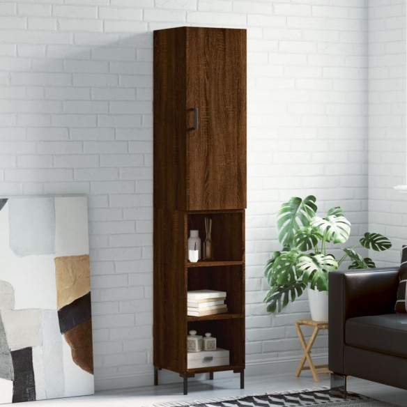 Buffet haut Chêne marron 34,5x34x180 cm 