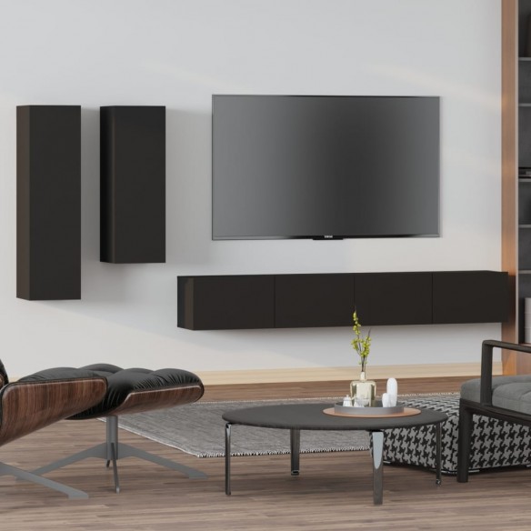 Ensemble de meubles TV 4 pcs Noir 
