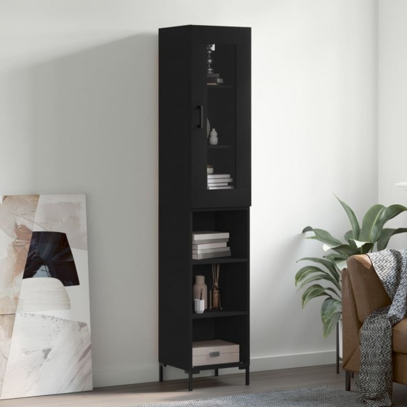 Buffet haut Noir 34,5x34x180 cm 