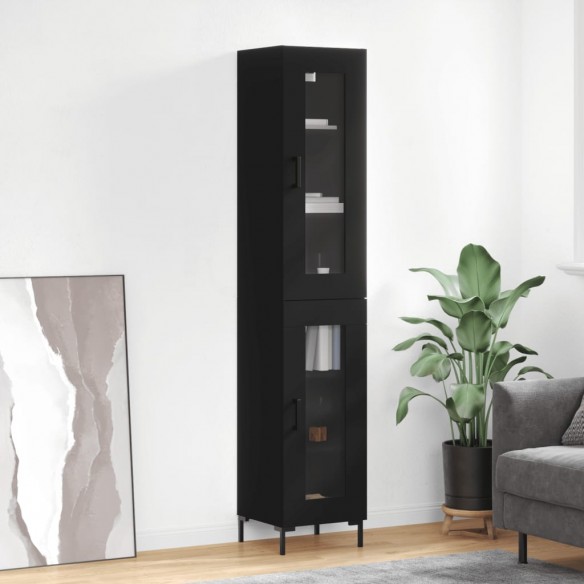 Buffet haut Noir 34,5x34x180 cm 