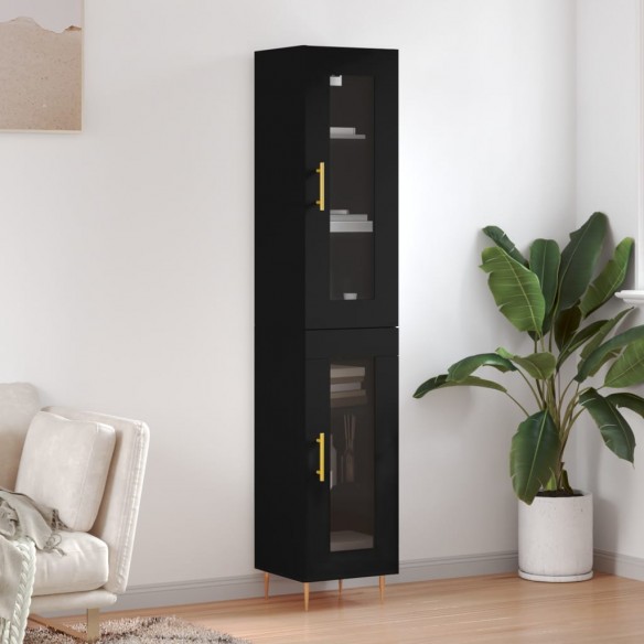 Buffet haut Noir 34,5x34x180 cm 