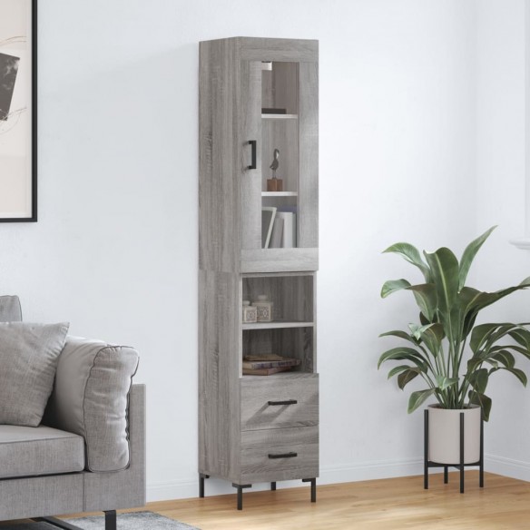 Buffet haut Sonoma gris 34,5x34x180 cm 