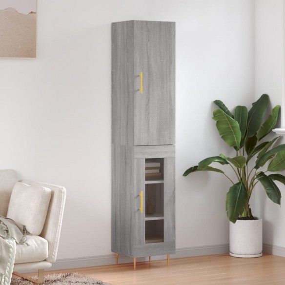 Buffet haut Sonoma gris 34,5x34x180 cm 