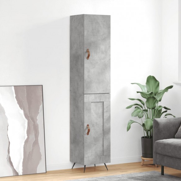 Buffet haut Gris béton 34,5x34x180 cm 