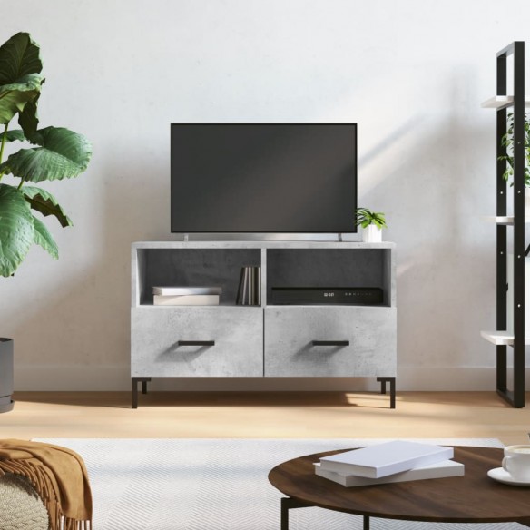 Meuble TV Gris béton 80x36x50 cm 