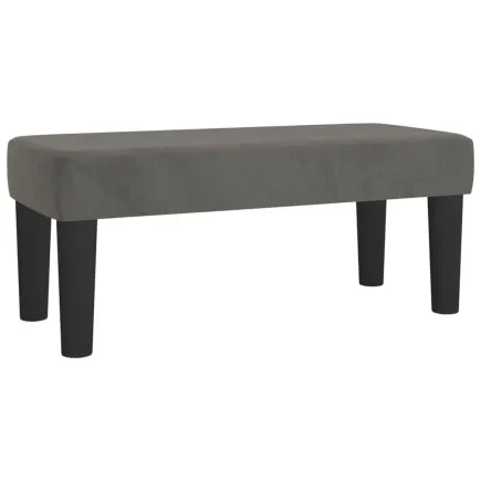 Banc Gris foncé 70x30x30 cm Velours 2