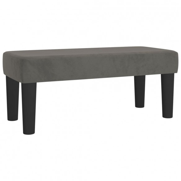 Banc Gris foncé 70x30x30 cm Velours Banc Gris foncé 70x30x30 cm Velours