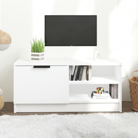 Meuble TV Blanc 80x35x36,5 cm 