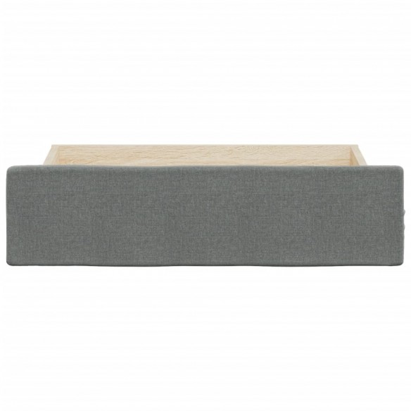 Tiroirs de lit 2 pcs gris foncé bois d'ingénierie et tissu Tiroirs de lit 2 pcs gris foncé bois d'ingénierie et tissu