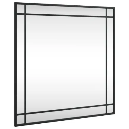 Miroir mural noir 60x60 cm carré fer 2