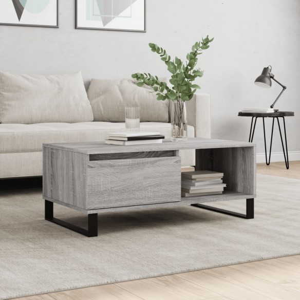 Table basse Sonoma gris 90x50x36,5 cm 