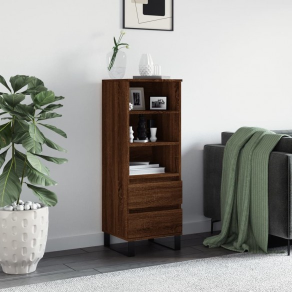 Buffet haut Chêne marron 40x36x110 cm 