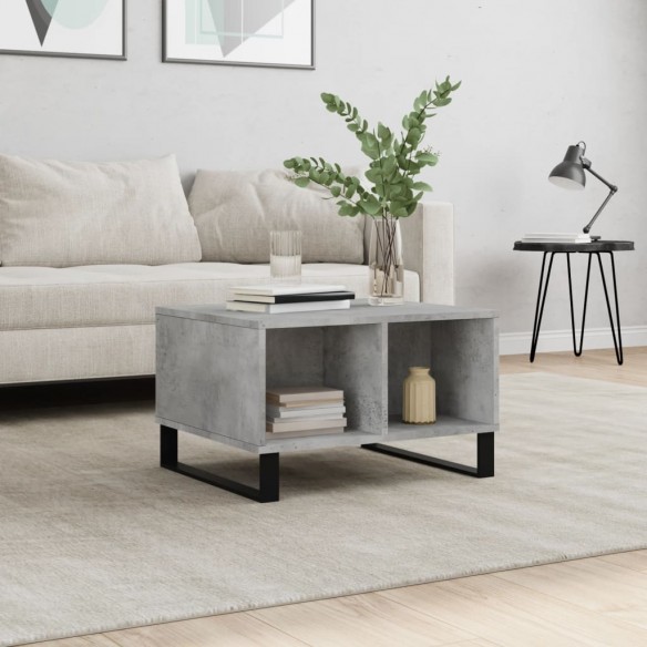 Table basse Gris béton 60x50x36,5 cm 