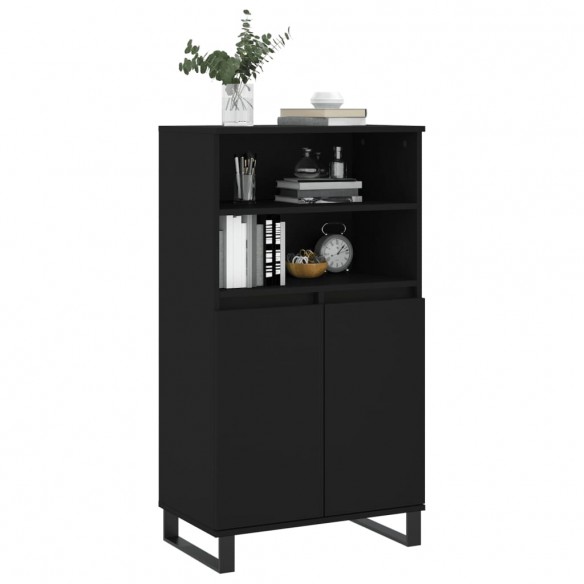 Buffet haut Noir 60x36x110 cm 