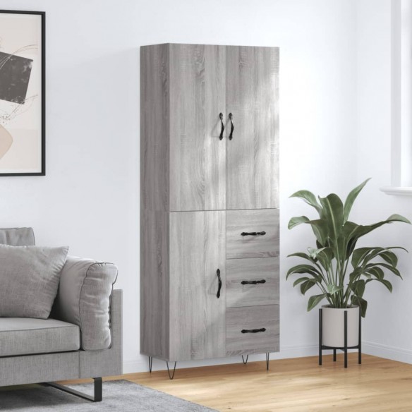 Buffet haut Sonoma gris 69,5x34x180 cm 
