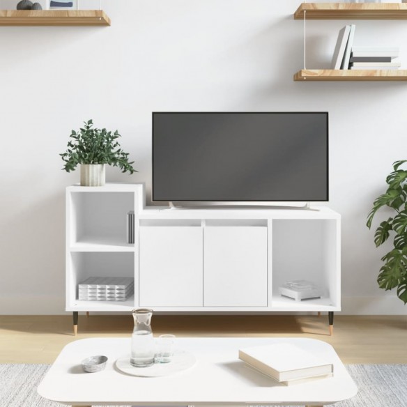 Meuble TV Blanc 100x35x55 cm 