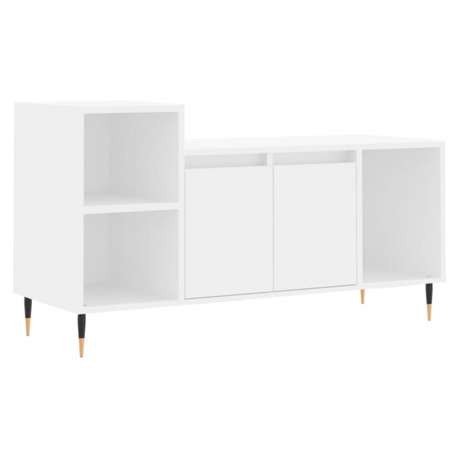 Meuble TV Blanc 100x35x55 cm 