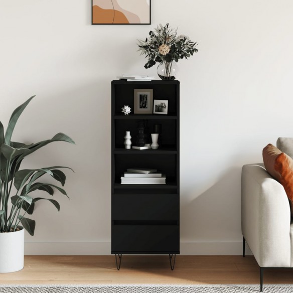 Buffet haut Noir 40x36x110 cm 
