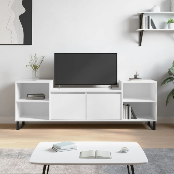 Meuble TV Blanc 160x35x55 cm 