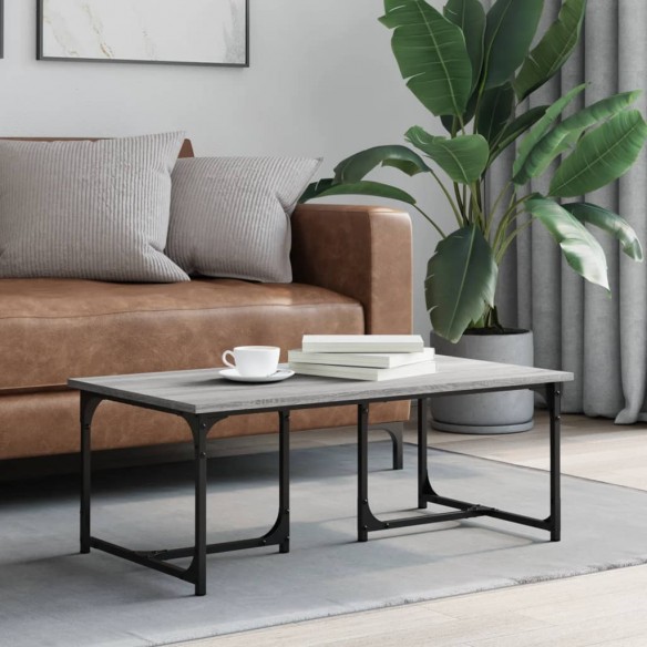 Table basse Sonoma gris 90x50x35 cm 
