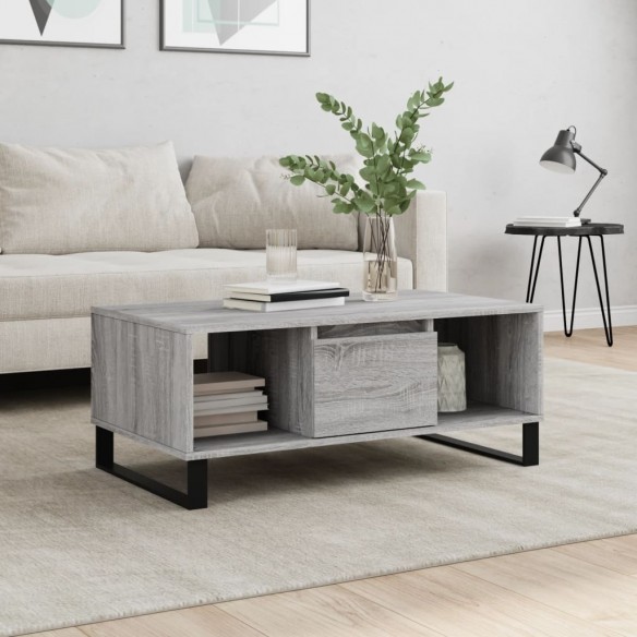 Table basse Sonoma gris 90x50x36,5 cm 