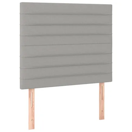 Têtes de lit 2 pcs Gris clair 90x5x78/88 cm Tissu 2