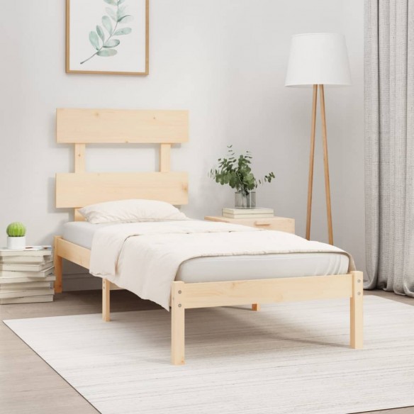 Lit bois massif 75x190 cm petit simple