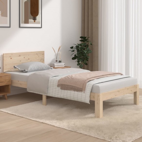 Lit bois massif 90x190 cm simple