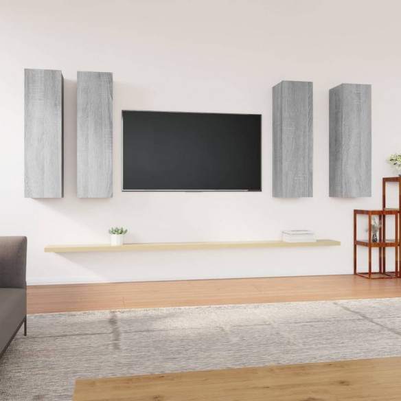 Meubles TV 4 pcs Sonoma gris 30,5x30x110 cm 