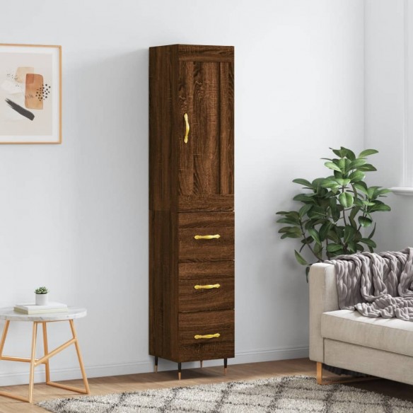 Buffet haut Chêne marron 34,5x34x180 cm 
