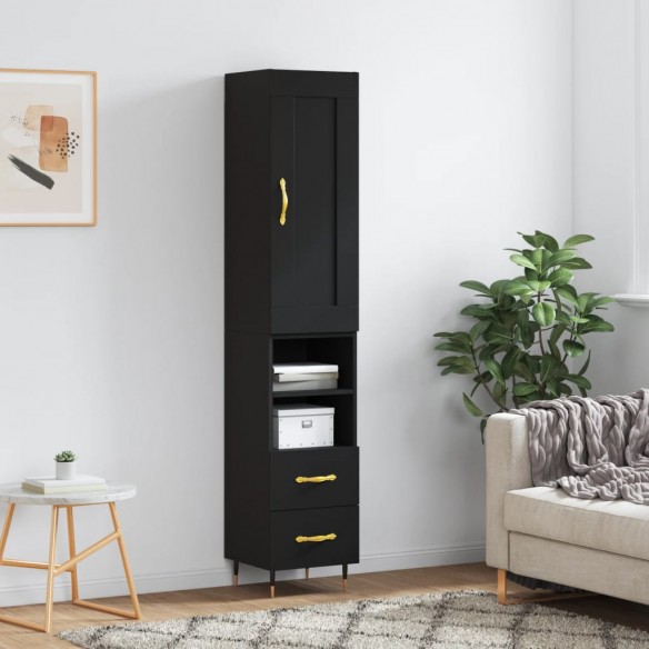 Buffet haut Noir 34,5x34x180 cm 