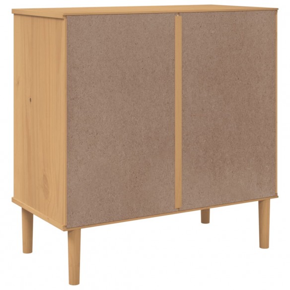 Commode SENJA aspect de rotin marron bois de pin solide Commode SENJA aspect de rotin marron bois de pin solide