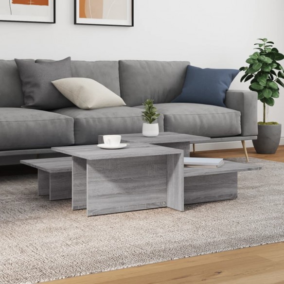 Tables basses 2 pcs Sonoma gris 