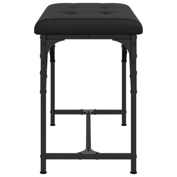Banc à manger noir 62x32x45 cm acier et similicuir Banc à manger noir 62x32x45 cm acier et similicuir