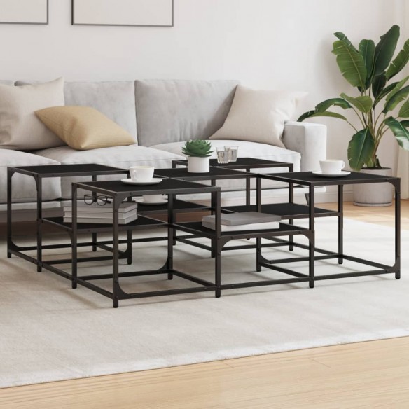 Table basse noir 121x121x40cm 