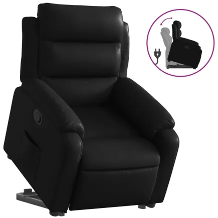 Fauteuil inclinable Noir Similicuir 2