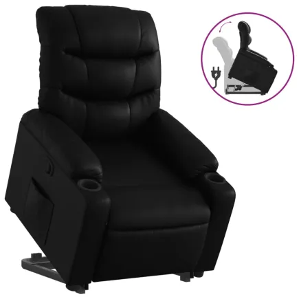 Fauteuil inclinable Noir Similicuir 2