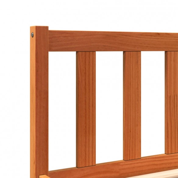 Lit cire marron 90x200 cm bois de pin massif