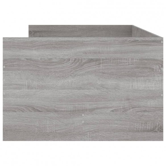 Lit avec tiroirs sonoma gris 75x190 cm
