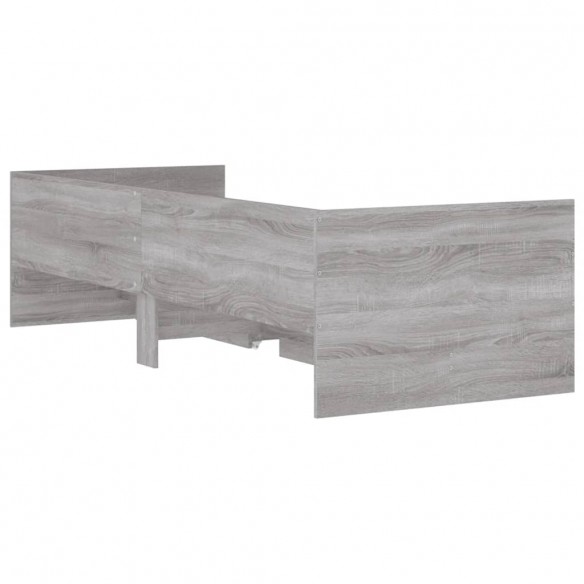 Lit avec tiroirs sonoma gris 75x190 cm