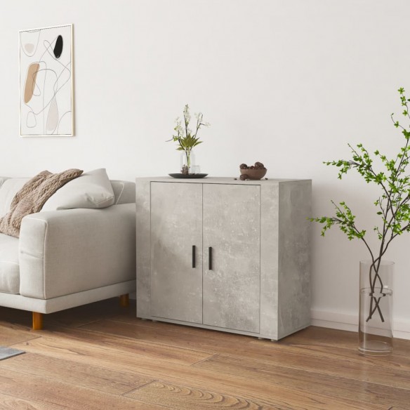 Buffet Gris béton 80x33x70 cm 