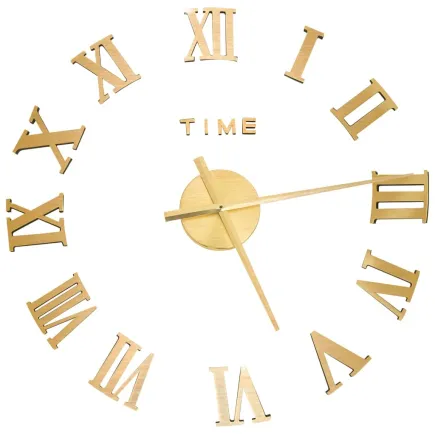Horloge murale 3D Design moderne Doré 100 cm XXL 2