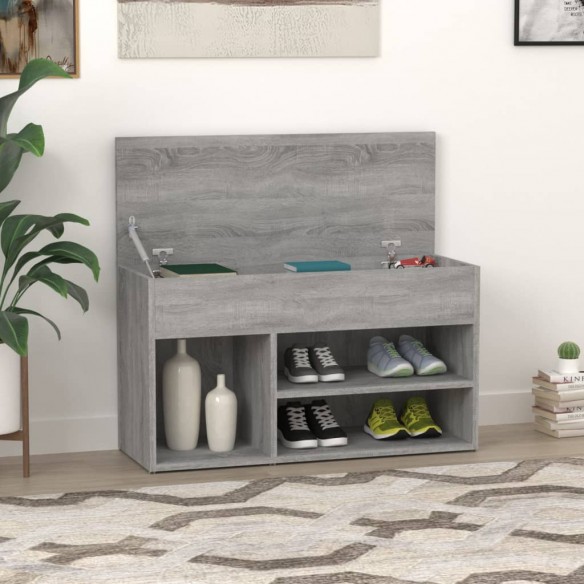 Banc à chaussures Sonoma gris 80x30x45 cm 