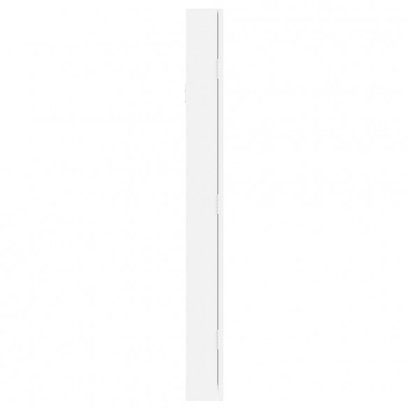 Armoire à bijoux avec miroir murale blanc 30x8,5x90 cm
