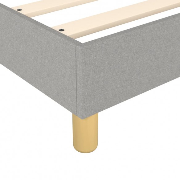 Lit Gris clair 100x200 cm Tissu