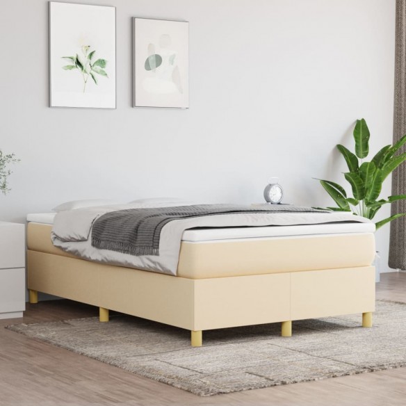 Lit Crème 120x200 cm Tissu